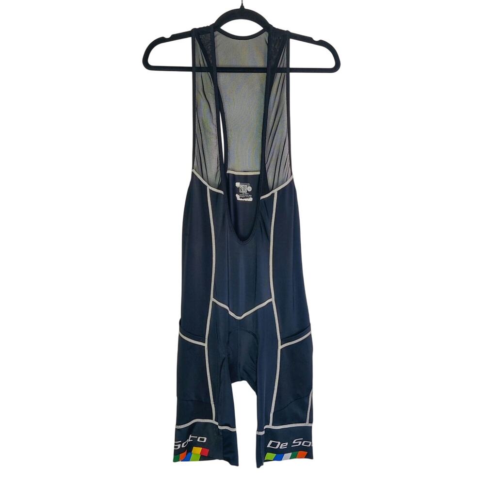DeSoto Men's 400 Mile Cycling Bib Shorts Large Black Performance Stretch Padded